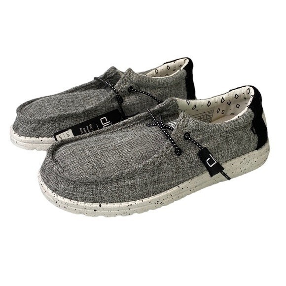 Hey Dude Wally in Pilot Heather Black Lace Up Lightweight Boho Coastal Beach main image 8